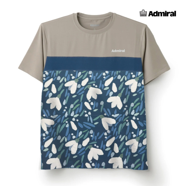 ADMIRAL　メンズ　フロントライングラフィックTEE　ATMA515-034　2025FW　ブルー