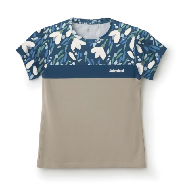ADMIRAL　レディース　フロントライングラフィックTEE　ATLA532-029　2025FW　ベージュ
