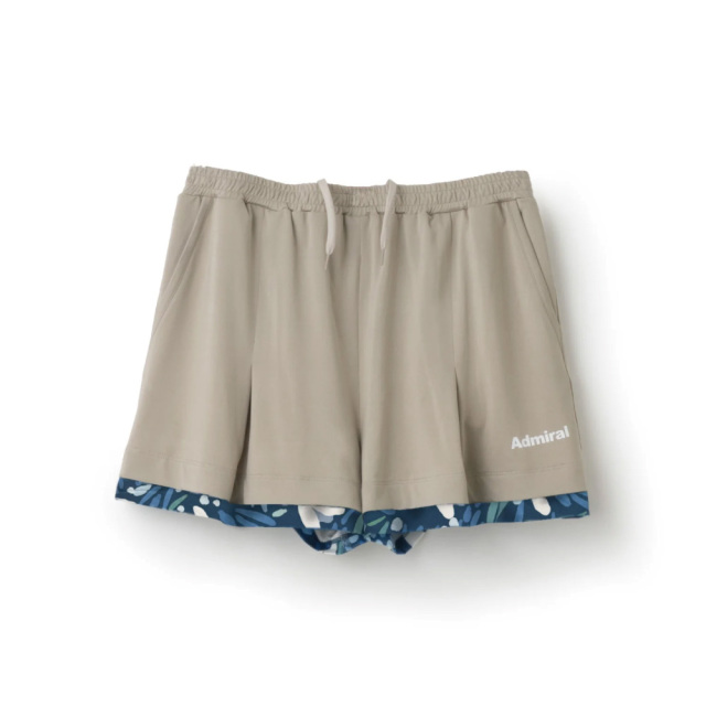 ADMIRAL　レディース　タックフレアグラフィックヘムショーツ　ATLA537-029　2025FW　ベージュ