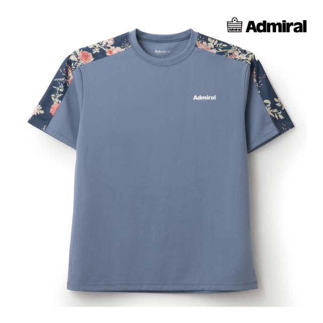 ADMIRAL　メンズ　ショルダーフラワーグラフィックTEE