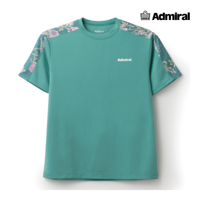 ADMIRAL　メンズ　ショルダーフラワーグラフィックTEE