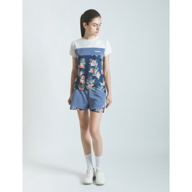 ADMIRAL　レディース　フロントラインフラワーTEE