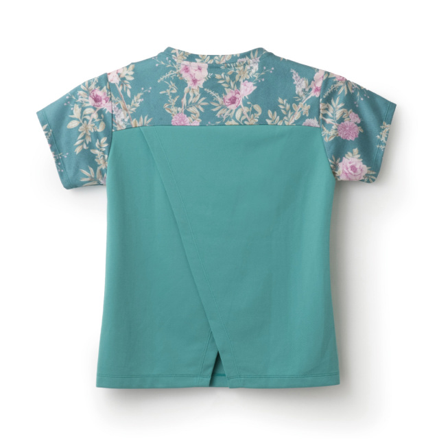 ADMIRAL　レディース　バックスリットフラワーTEE