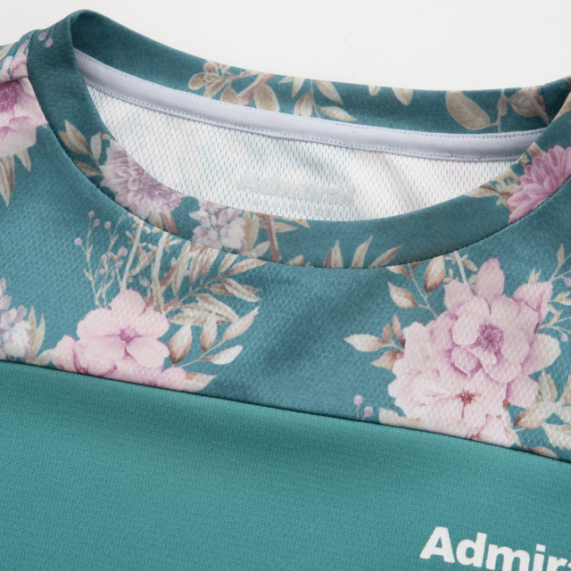 ADMIRAL　レディース　バックスリットフラワーTEE