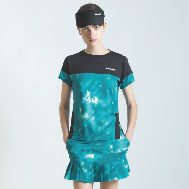 ADMIRAL　レディース　スリットヘムグラフィックTEE
