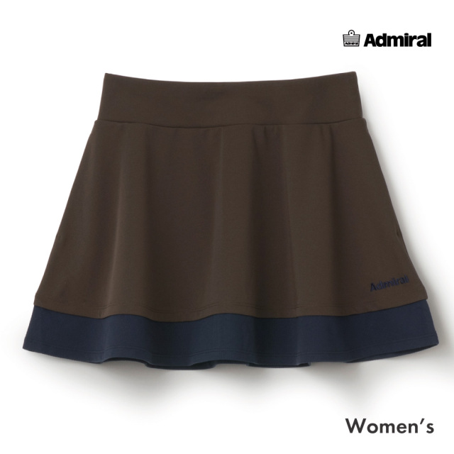ADMIRAL バイカラーレイヤードフレアスコート　ATLA671-22 レディス　2026FW