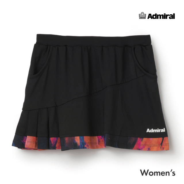 ADMIRAL アシメプリーツグラフィックヘムスコート　ATLA643-10 レディス　2026FW　