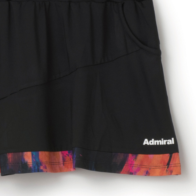 ADMIRAL アシメプリーツグラフィックヘムスコート　ATLA643-10 レディス　2026FW　