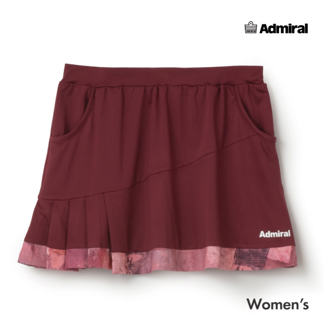 ADMIRAL アシメプリーツグラフィックヘムスコート　ATLA643-55 レディス　2026FW