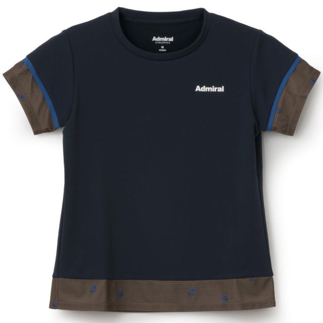 ADMIRAL ブロッキングフラワーチェックTEE　ATLA656-30 レディス