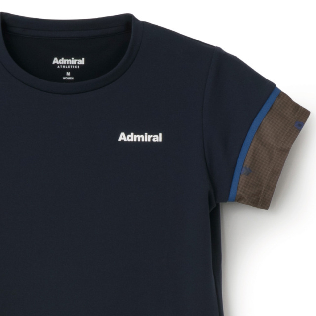 ADMIRAL ブロッキングフラワーチェックTEE　ATLA656-30 レディス