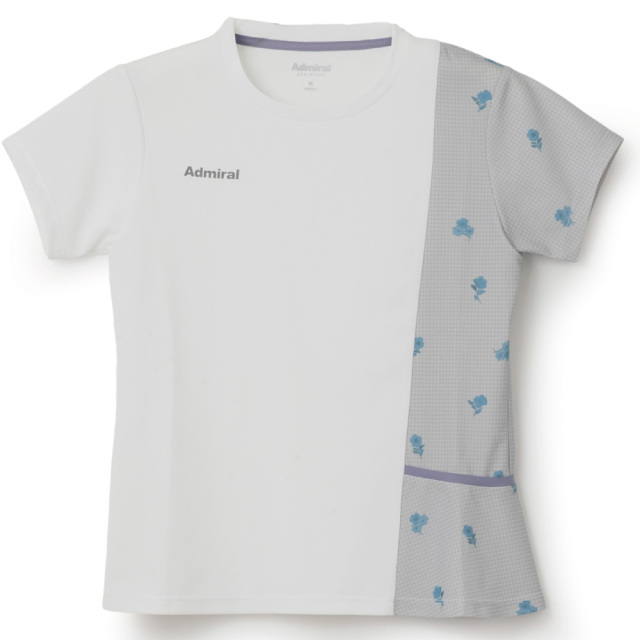 ADMIRAL アシンメトリーフラワーチェックTEE　ATLA657-01 レディス　2026FW