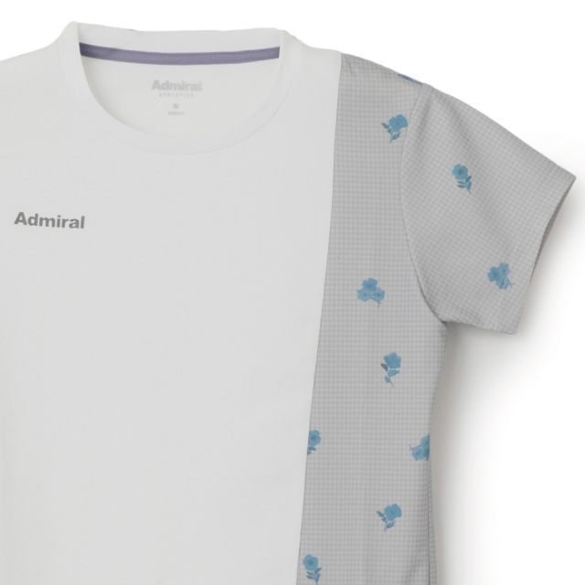 ADMIRAL アシンメトリーフラワーチェックTEE　ATLA657-01 レディス　2026FW