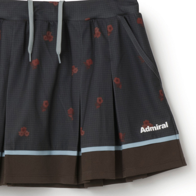 ADMIRAL フラワーチェックタックプリーツスコート　ATLA658-18 レディス　2026FW