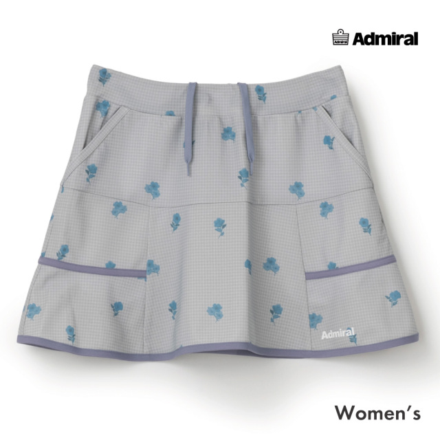 ADMIRAL フラワーチェックヘムラインスコート　ATLA659-16 レディス　2026FW