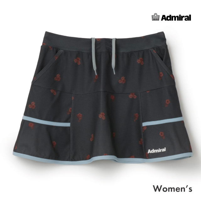 ADMIRAL フラワーチェックヘムラインスコート　ATLA659-18 レディス　2026FW