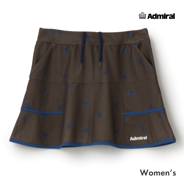 ADMIRAL フラワーチェックヘムラインスコート　ATLA659-20 レディス
