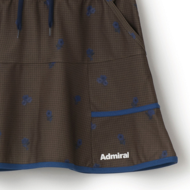 ADMIRAL フラワーチェックヘムラインスコート　ATLA659-20 レディス