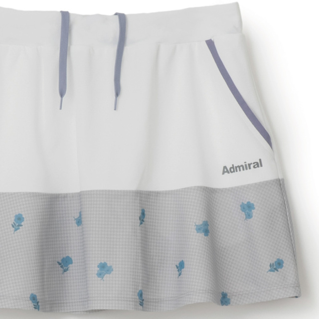 ADMIRAL フラワーチェックヘムラインスコート　ATLA660-01 レディス