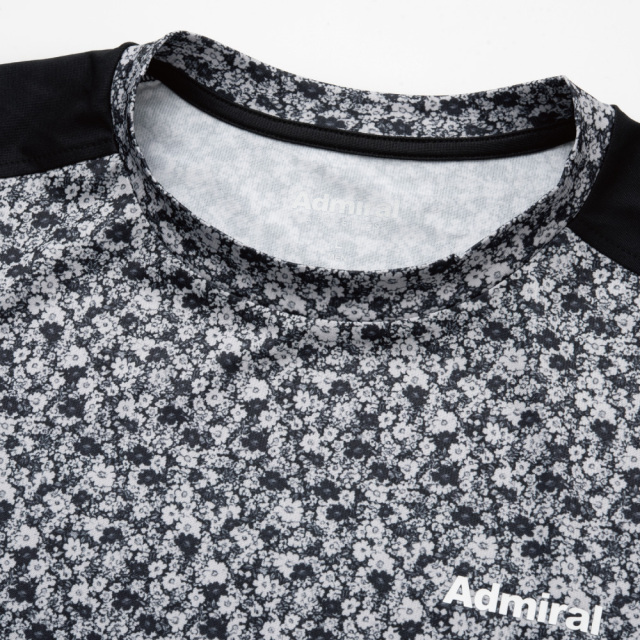 ADMIRAL　メンズ　ショルダーラインリバティプリントTEE 　ATMA606-10　2026SS　ブラック