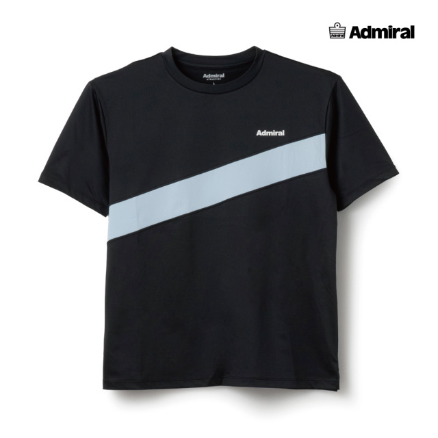 ADMIRAL メンズ ダイアゴナルラインTEE ATMA607-10 2026SS ブラック