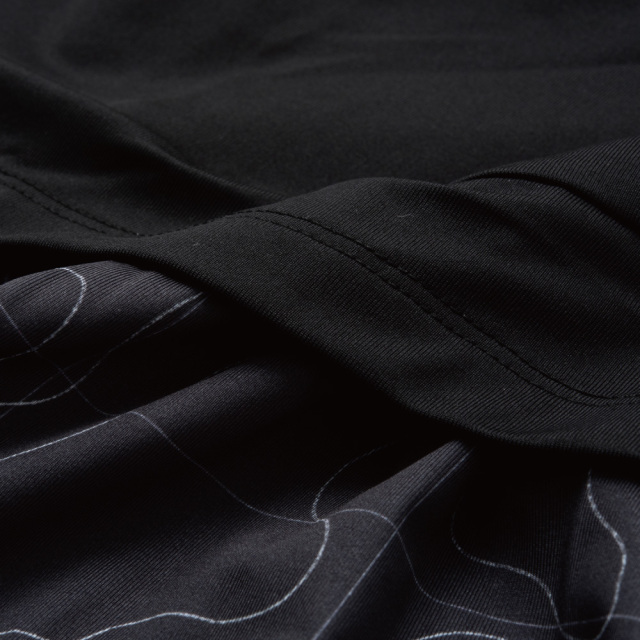 ADMIRAL　レディース　フェイクレイヤーヘムグラフィックTEE　ATLA603-10　2026SS　ブラック