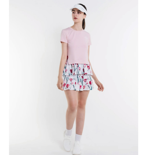 ADMIRAL　レディース　フェイクレイヤーヘムグラフィックTEE　ATLA603-48　2026SS　ピンク