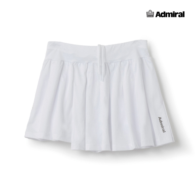 ADMIRAL レディース アシメヘムプリーツスコート ATLA626-00 2026SS ホワイト