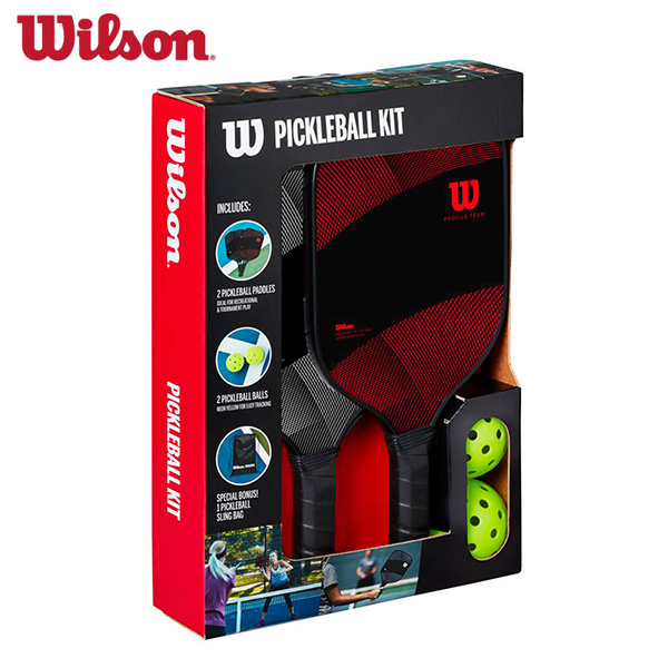 ウィルソン ピックルボール KIT（パドル2本セット） WR195611U2 Wilson PICKLEBALL ラケット ボール 専用ケース付 スターターキット