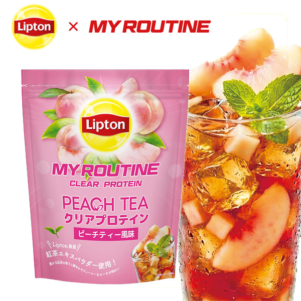 マイルーティーン Liptonコラボプロテイン PEACH TEA ピーチティー風味 600g