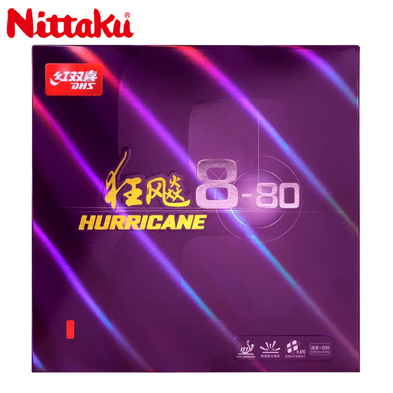 Nittaku ニッタク 卓球ラバー キョウヒョウ8-80 HURRICANE8-80 裏ソフト 粘着性 レッド ブラック NR-8788