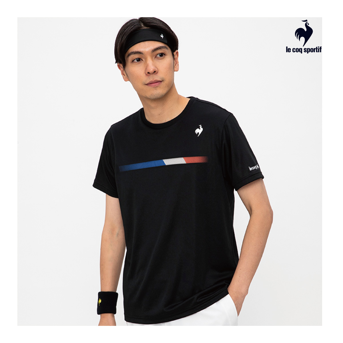 【楽天カード分割】 le coq sportif トリコプリントゲームシャツ QTMVJA91-BK 2024SS ルコック