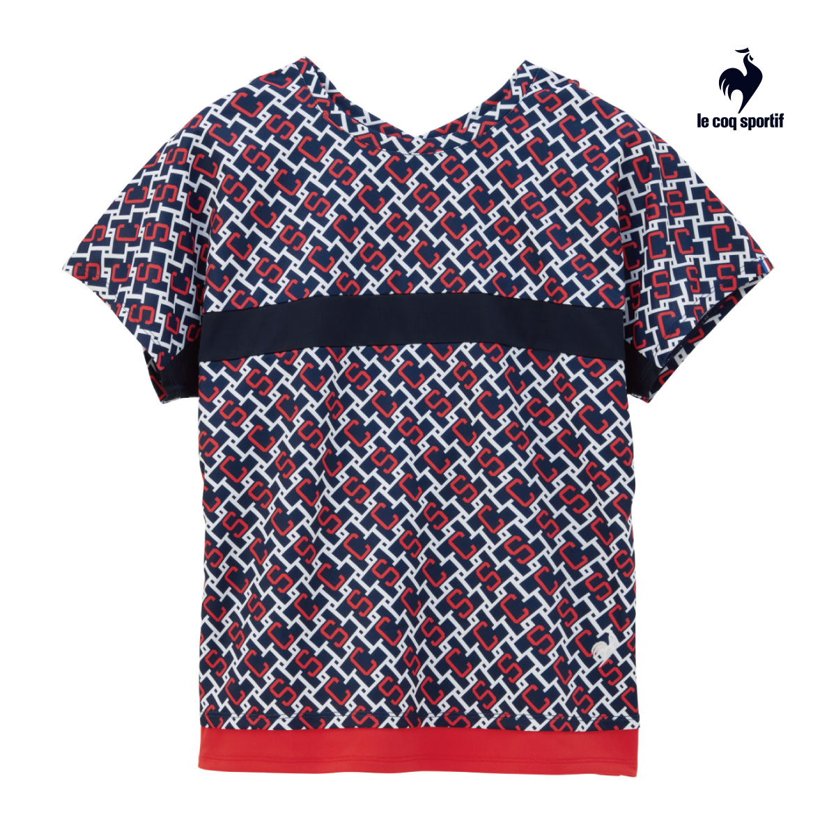 ルコックスポルティフ 【前後2way】サンスクリーン　ゲームシャツ　ネイビー