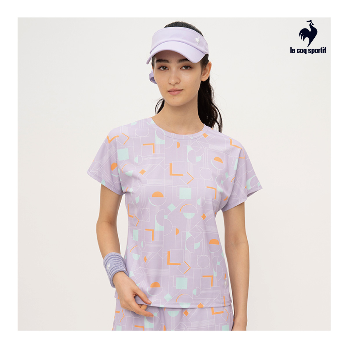 ルコックスポルティフ 【前後2way】サンスクリーン　ゲームシャツ　パープル