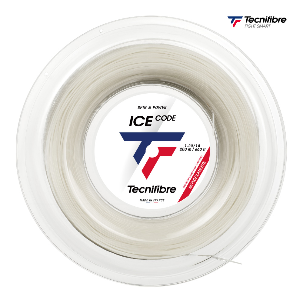 Tecnifibre　アイス コード　200m　ロール　ホワイト