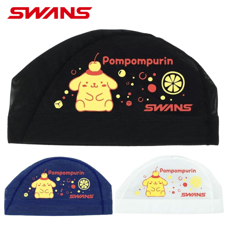 SWANS メッシュキャップ ポムポムプリン ユニセックス 26SS M・L ブラック ネイビー ホワイト SA-6PM26SS 