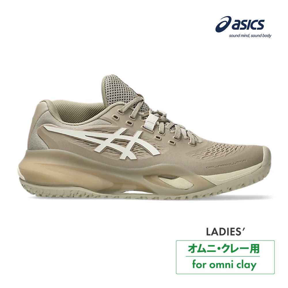ASICS　ゲルレゾリューション テン　オムニ・クレー　1042A292-200　WHITE/MORGANITE　2026SS　レディース 　テニス　シューズ　アシックス　GEL-RESOLUTION X OC　ASI02