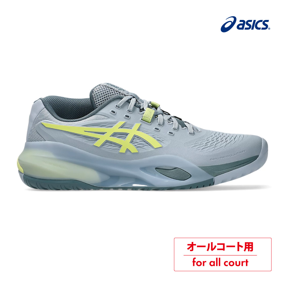ASICS　ゲルレゾリューション テン　オールコート　1041A481-402　GREY BLUE/PISTACHIO