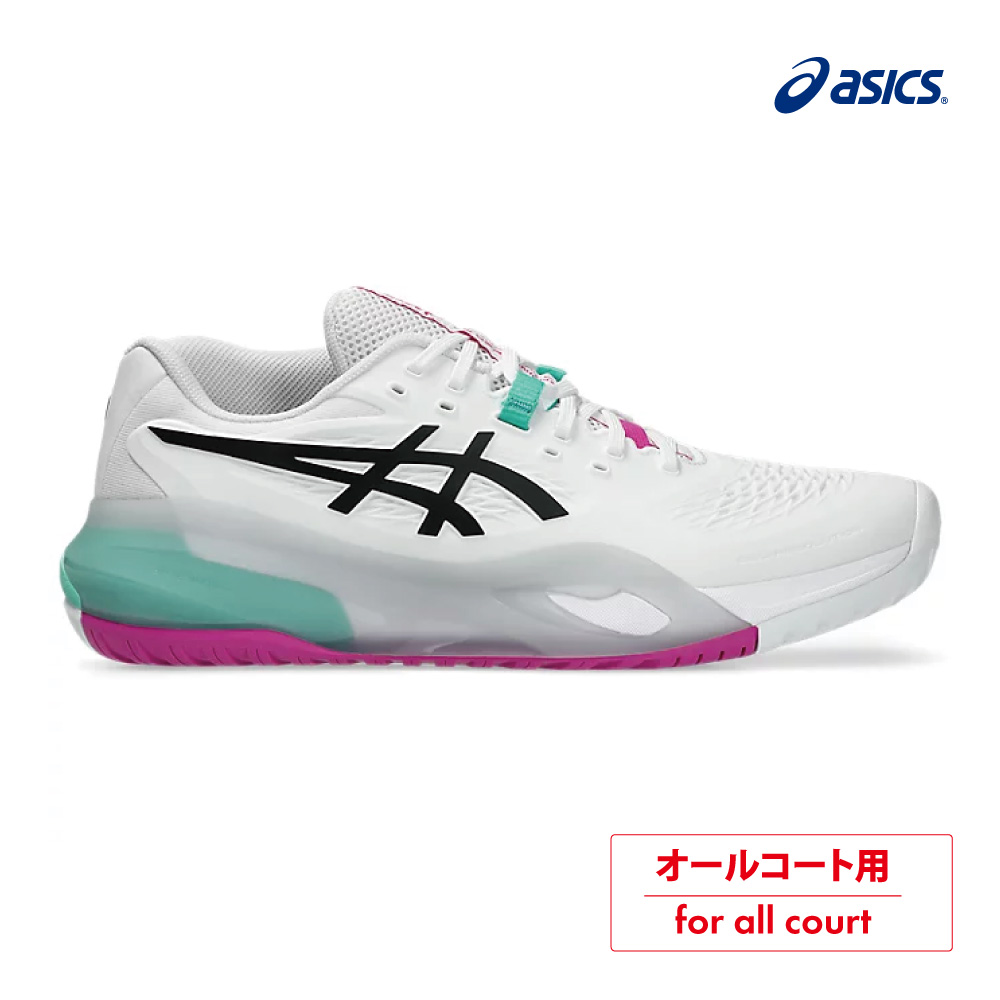 ASICS　ゲルレゾリューション テン　オールコート　1041A481-103　WHITE/AURORA GREEN