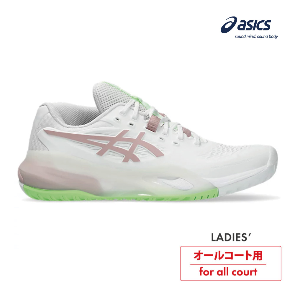 ASICS　ゲルレゾリューション テン　オールコート　1042A279-104　WHITE/MORGANITE　2026SS　レディース 　テニス　シューズ　アシックス　GEL-RESOLUTION X　ASI02