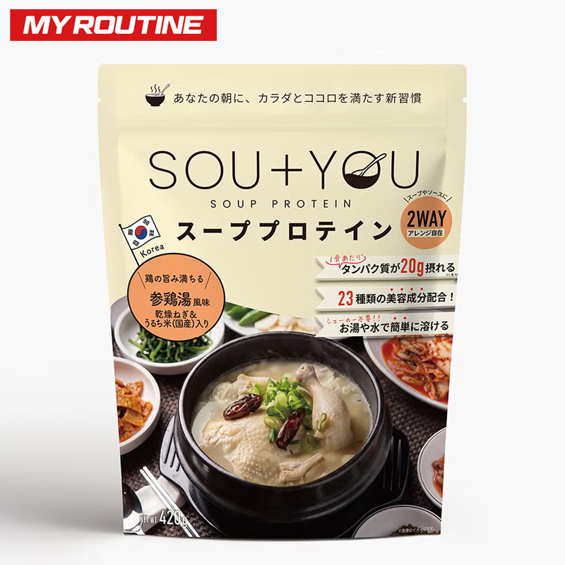 マイルーティーン スーププロテイン SOU+YOU 参鶏湯風味 420g (約12食分)