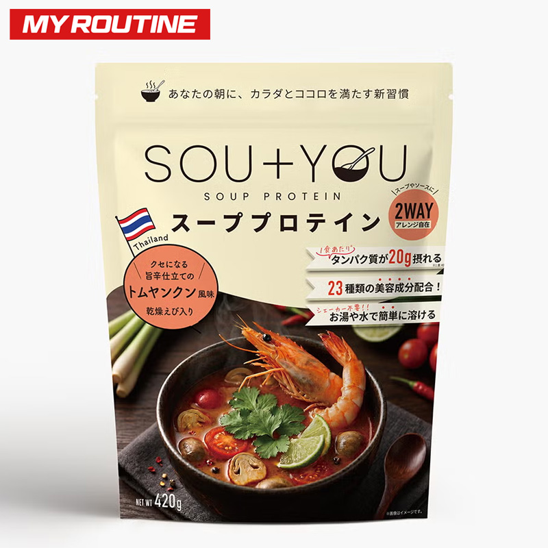 マイルーティーン スーププロテイン SOU+YOU トムヤムクン風味 420g 