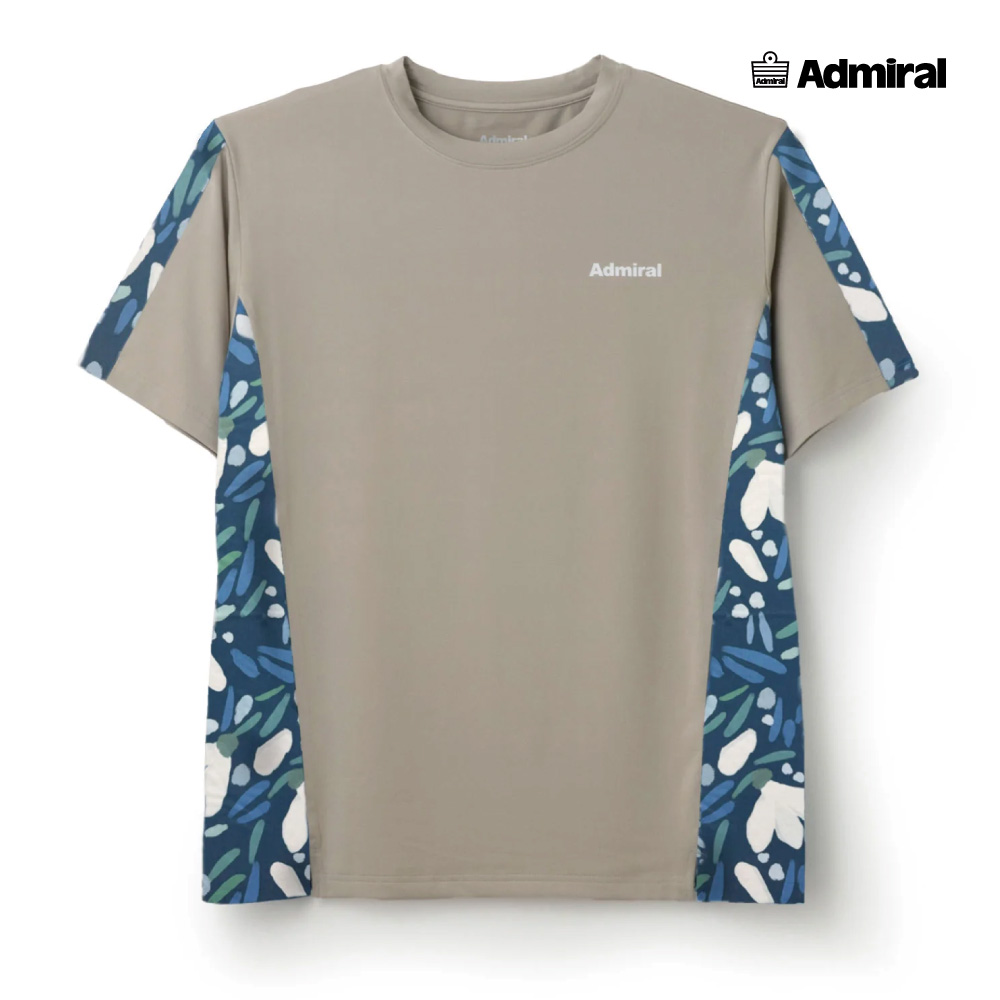 ADMIRAL　メンズ　サイドライングラフィックTEE　ATMA516-029　2025FW　ベージュ