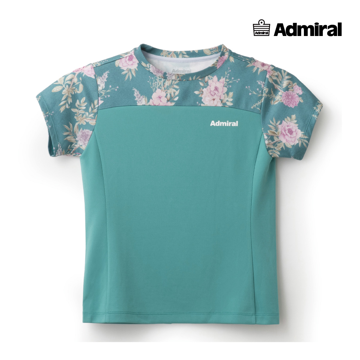 ADMIRAL　レディース　バックスリットフラワーTEE