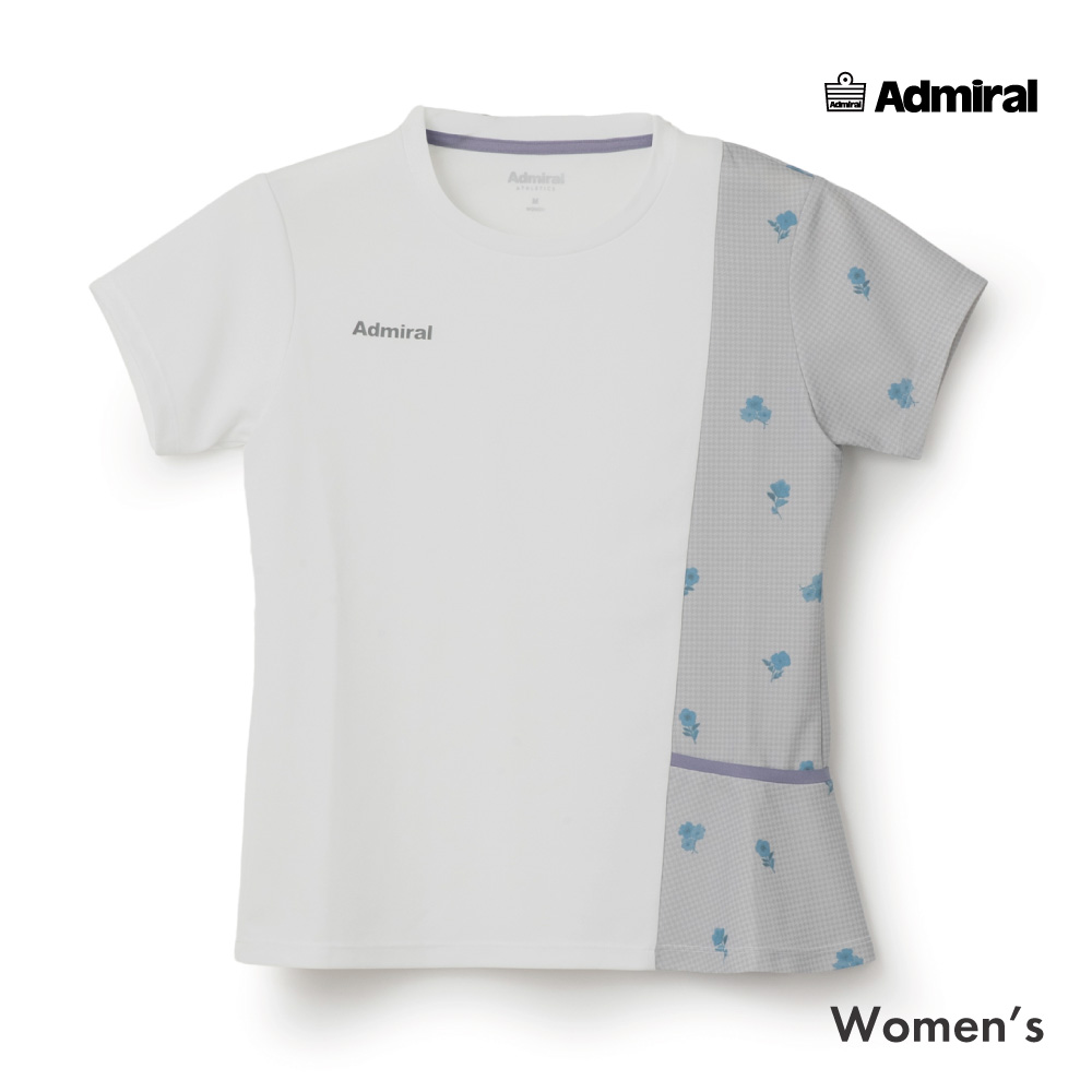 ADMIRAL アシンメトリーフラワーチェックTEE　ATLA657-01 レディス　2026FW