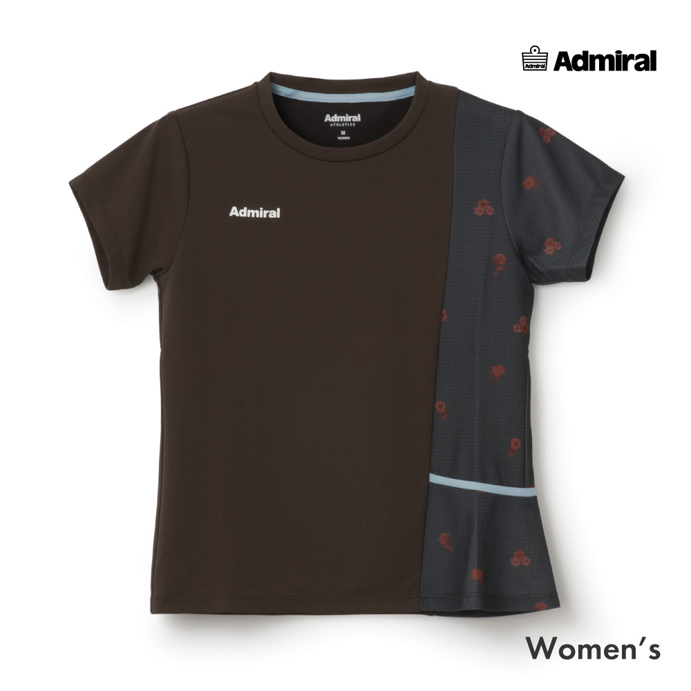 ADMIRAL アシンメトリーフラワーチェックTEE　ATLA657-22 レディス