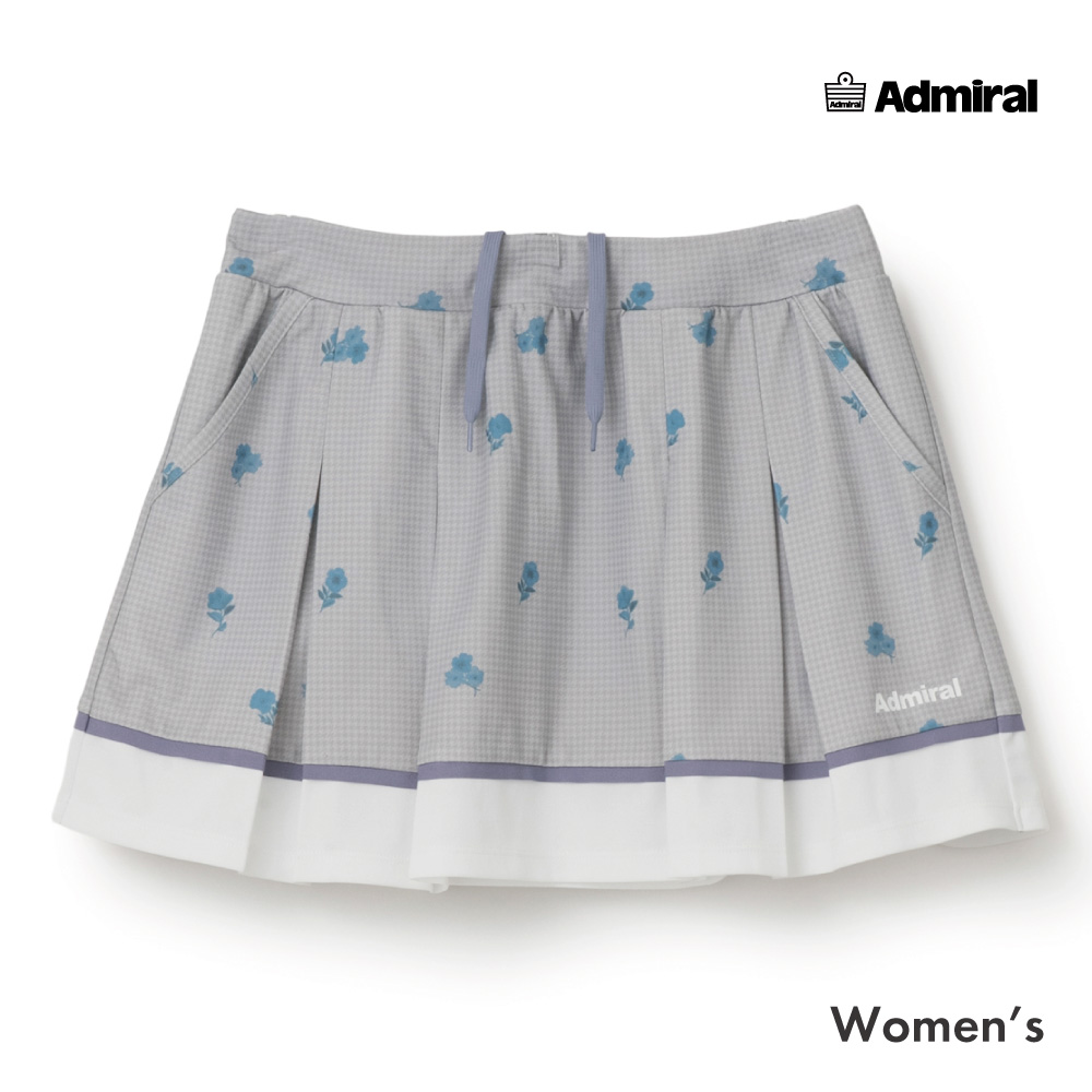 ADMIRAL フラワーチェックタックプリーツスコート　ATLA658-16 レディス