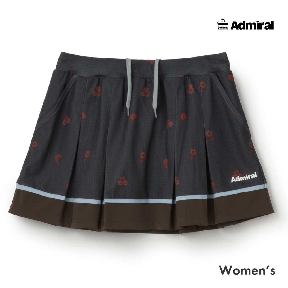 ADMIRAL フラワーチェックタックプリーツスコート　ATLA658-18 レディス　2026FW