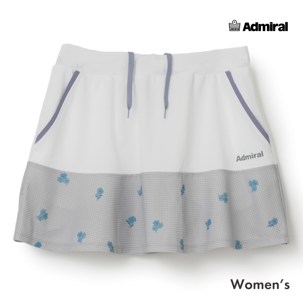 ADMIRAL フラワーチェックヘムラインスコート　ATLA660-01 レディス