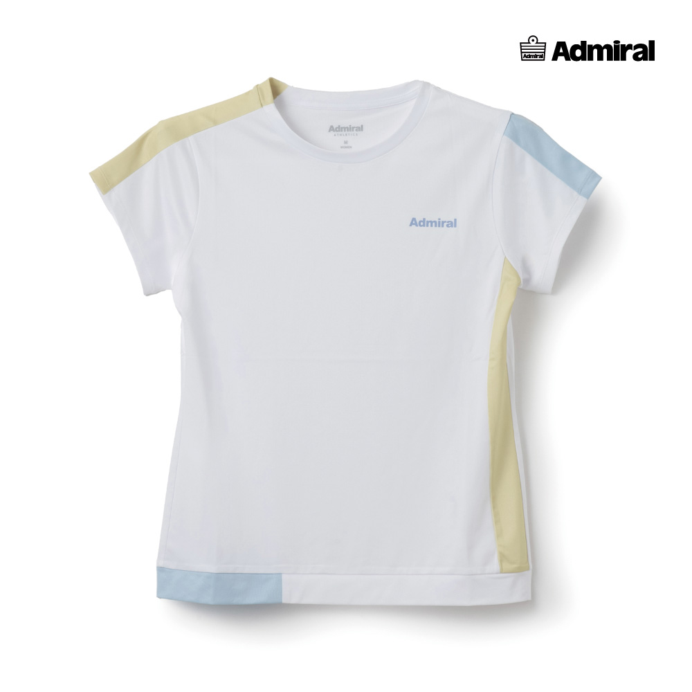 ADMIRAL　レディース　カラーアソートブロッキングTEE　ATLA628-00　2026SS　ホワイト